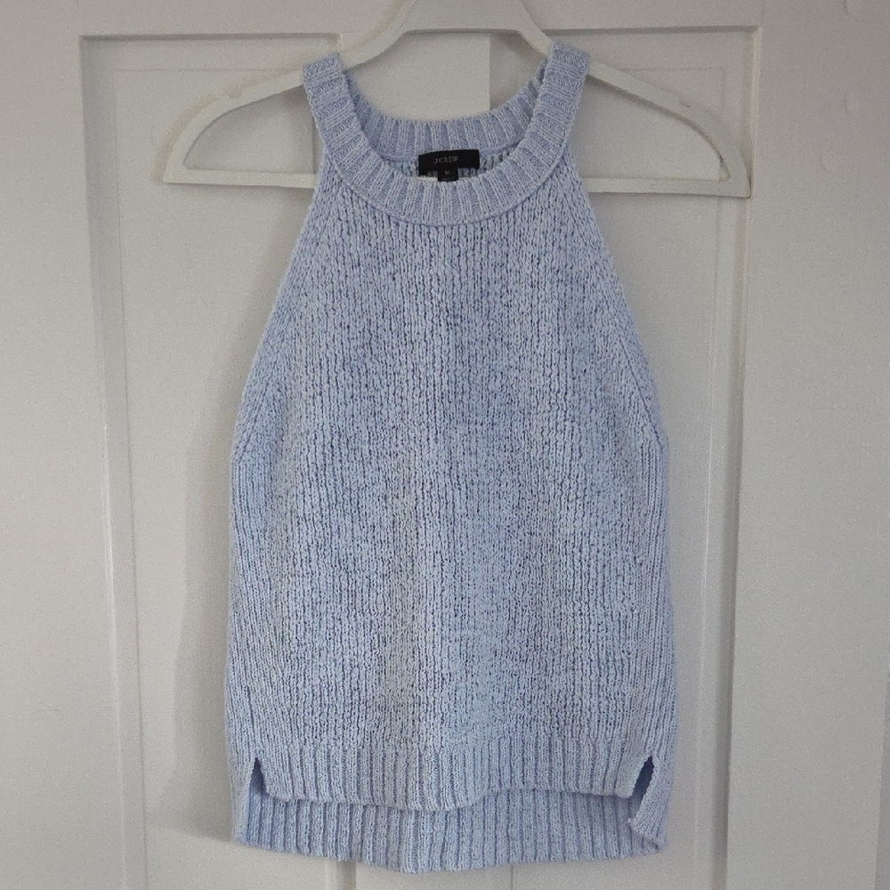 J. Crew Soft Blue Knit Sweater Tank